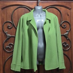 Ellen Tracy Vibrant Green Wool Jacket